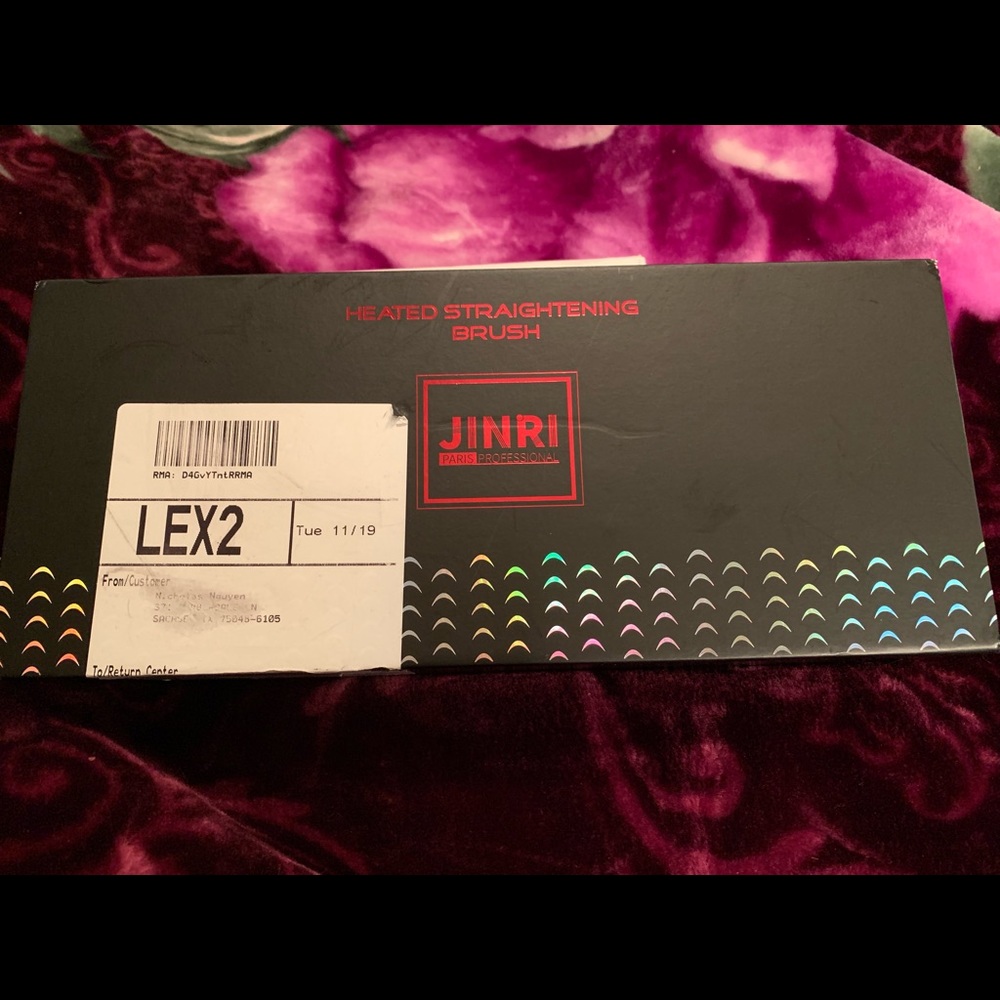 Heated straightening brush